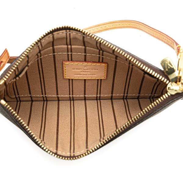 Pre-owned Louis Vuitton Monogram Neverfull Pouch Brown