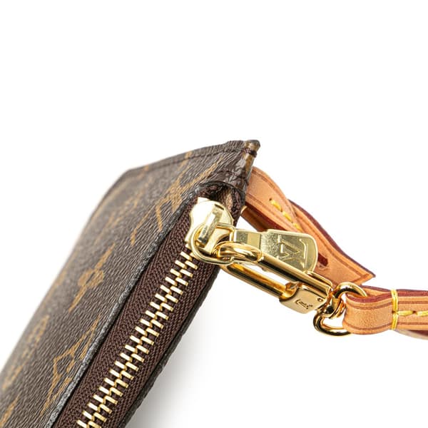 Pre-owned Louis Vuitton Monogram Neverfull Pouch Brown