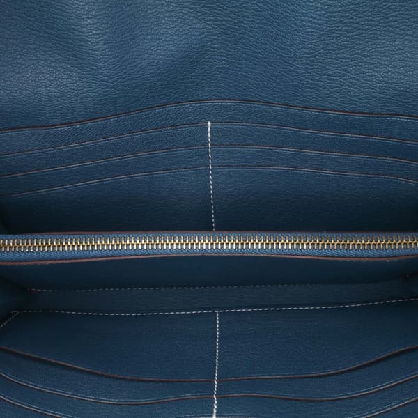 Pre-owned Hermès Epsom Kelly Longue Wallet Red