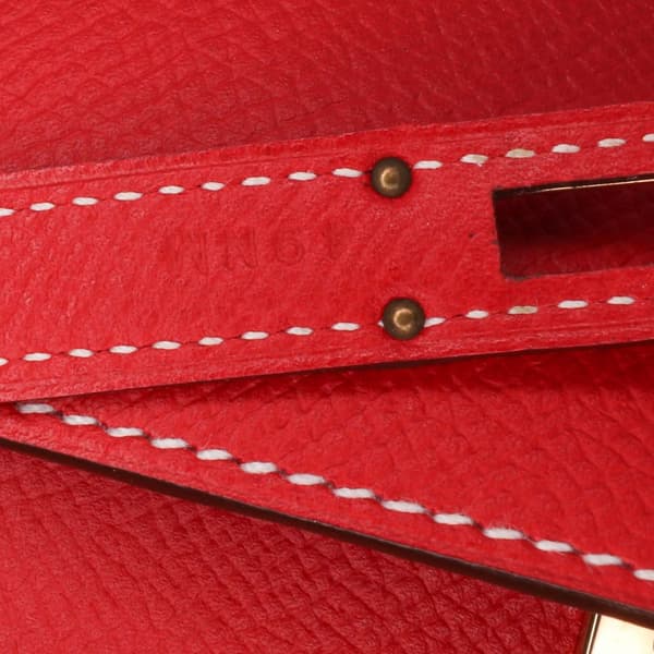 Pre-owned Hermès Epsom Kelly Longue Wallet Red