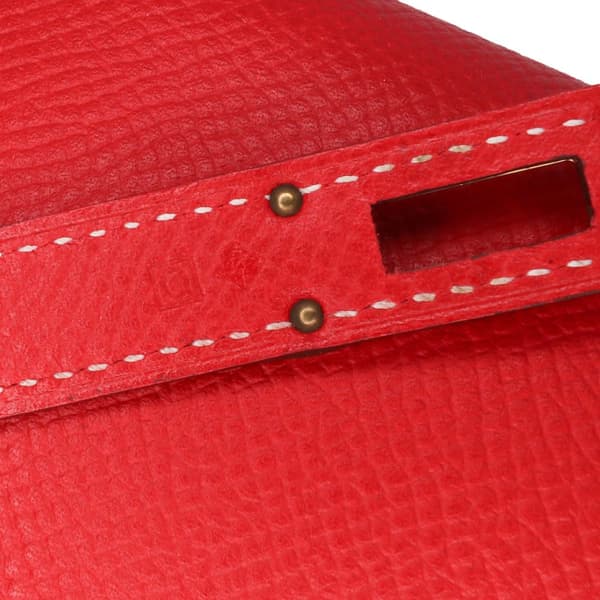 Pre-owned Hermès Epsom Kelly Longue Wallet Red