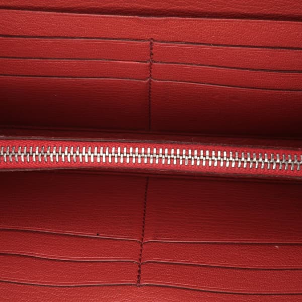 Pre-owned Hermès Epsom Flag Kelly Longue Wallet Red