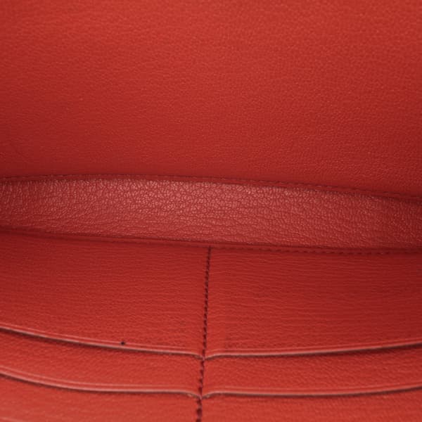 Pre-owned Hermès Epsom Flag Kelly Longue Wallet Red