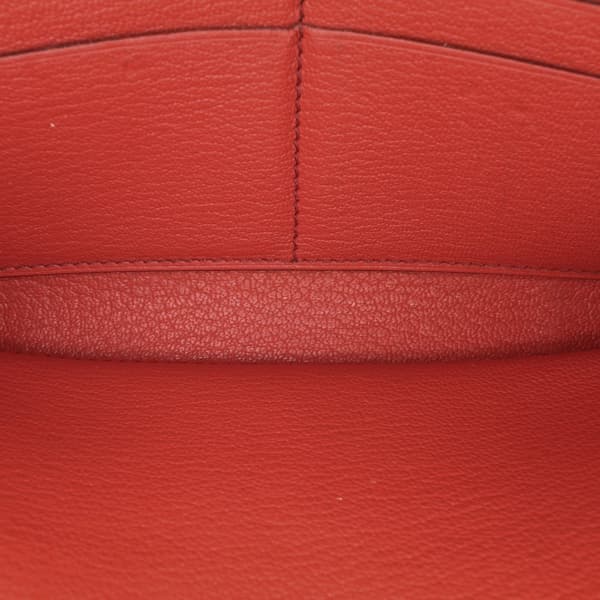 Pre-owned Hermès Epsom Flag Kelly Longue Wallet Red