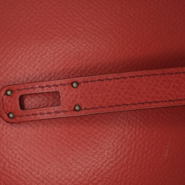 Pre-owned Hermès Epsom Flag Kelly Longue Wallet Red