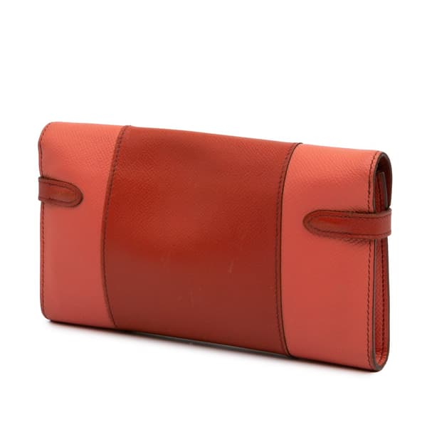 Pre-owned Hermès Epsom Flag Kelly Longue Wallet Red