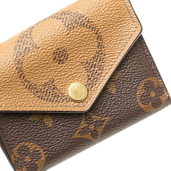 Pre-owned Louis Vuitton Monogram Giant Reverse Zoe Wallet Brown