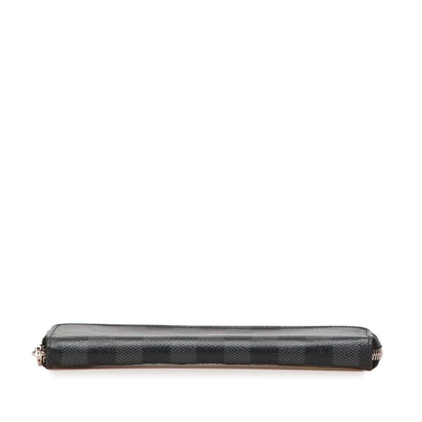Pre-owned Louis Vuitton Damier Graphite Vertical Zippy Wallet Black