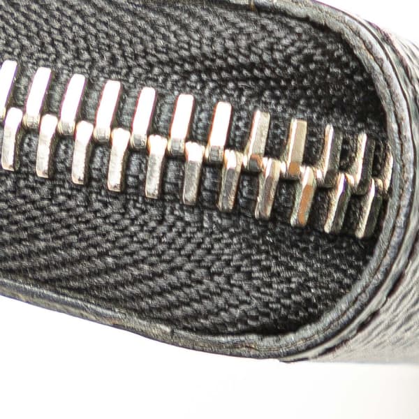 Pre-owned Louis Vuitton Damier Graphite Vertical Zippy Wallet Black
