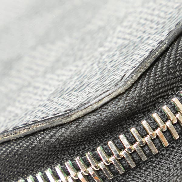 Pre-owned Louis Vuitton Damier Graphite Vertical Zippy Wallet Black