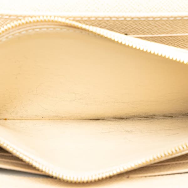 Pre-owned Louis Vuitton Damier Azur Sarah Long Wallet White