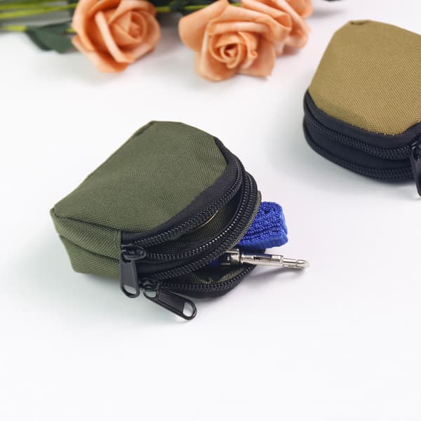 INF Canvas Bluetooth Øretelefon Etui - Kompakt Camouflage Pose Grøn