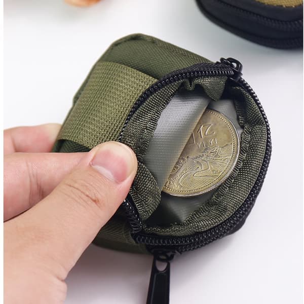 INF Canvas Bluetooth Øretelefon Etui - Kompakt Camouflage Pose Grøn