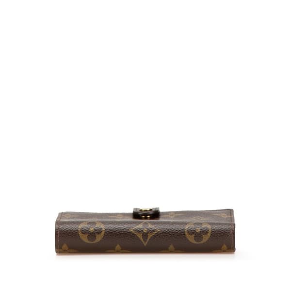 Pre-owned Louis Vuitton Monogram Porte Monnaie Billets Viennois Brown