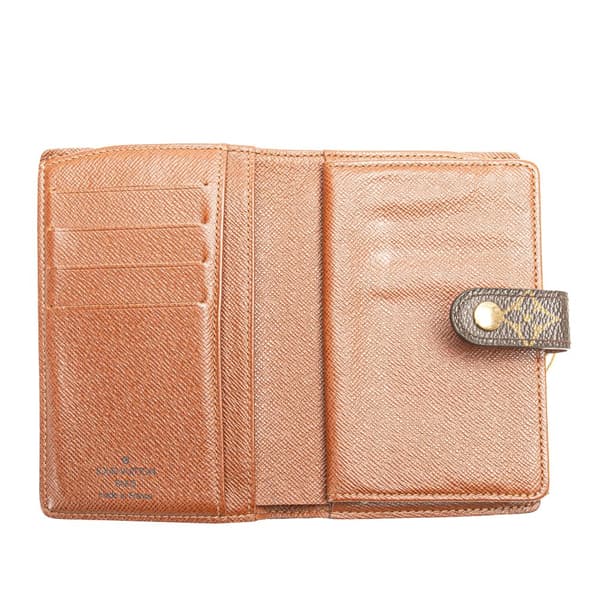 Pre-owned Louis Vuitton Monogram Porte Monnaie Billets Viennois Brown