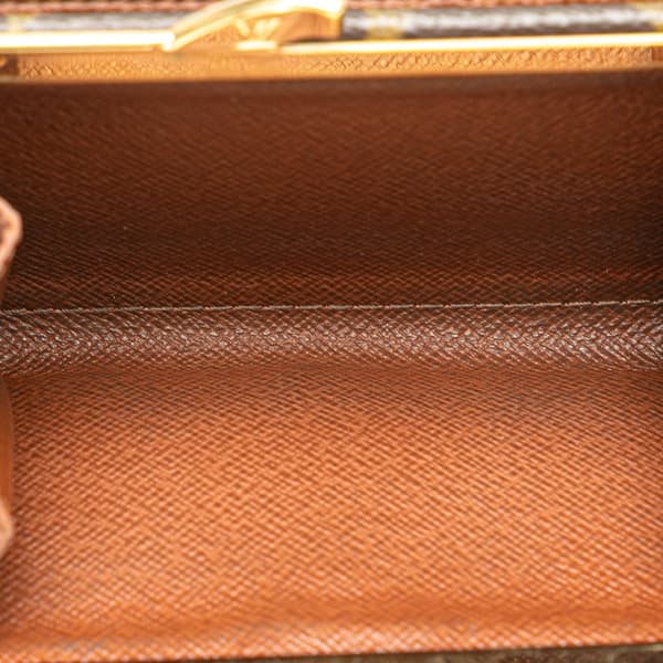 Pre-owned Louis Vuitton Monogram Porte Monnaie Billets Viennois Brown