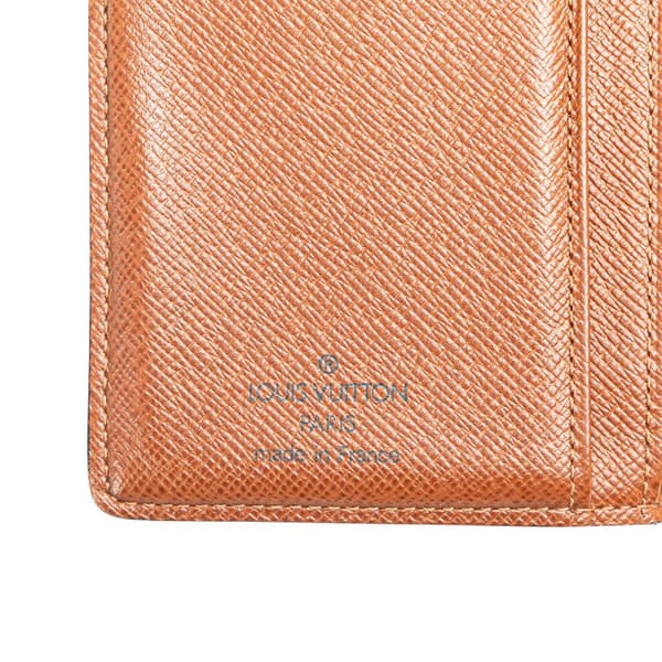 Pre-owned Louis Vuitton Monogram Porte Monnaie Billets Viennois Brown