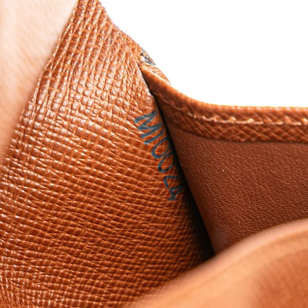 Pre-owned Louis Vuitton Monogram Porte Monnaie Billets Viennois Brown