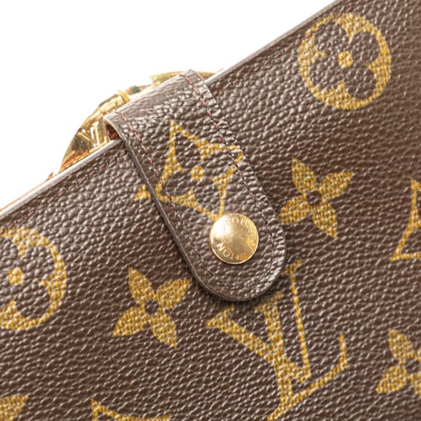 Pre-owned Louis Vuitton Monogram Porte Monnaie Billets Viennois Brown