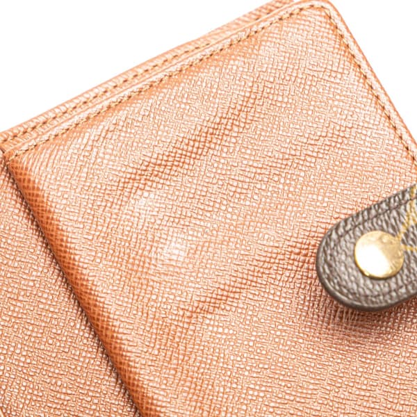 Pre-owned Louis Vuitton Monogram Porte Monnaie Billets Viennois Brown