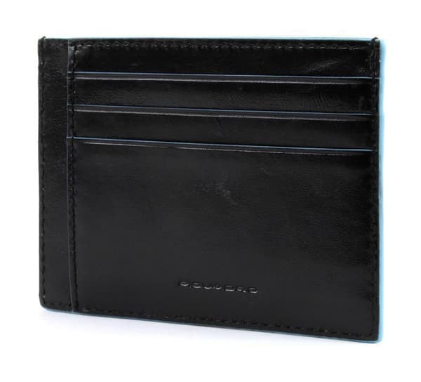 Piquadro - Korthållare med myntväska Blue Square - PP2762B2R-NERO-UN - NERO