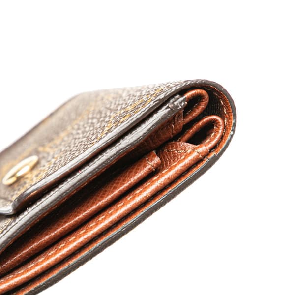 Pre-owned Louis Vuitton Monogram Porte Monnaie Coin Pouch Brown