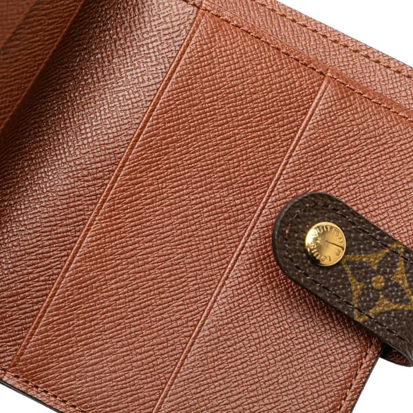 Pre-owned Louis Vuitton Monogram Bi-Fold Compact Wallet Brown