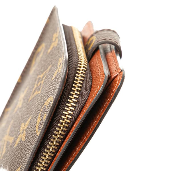 Pre-owned Louis Vuitton Monogram Bi-Fold Compact Wallet Brown
