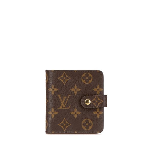 Pre-owned Louis Vuitton Monogram Bi-Fold Compact Wallet Brown