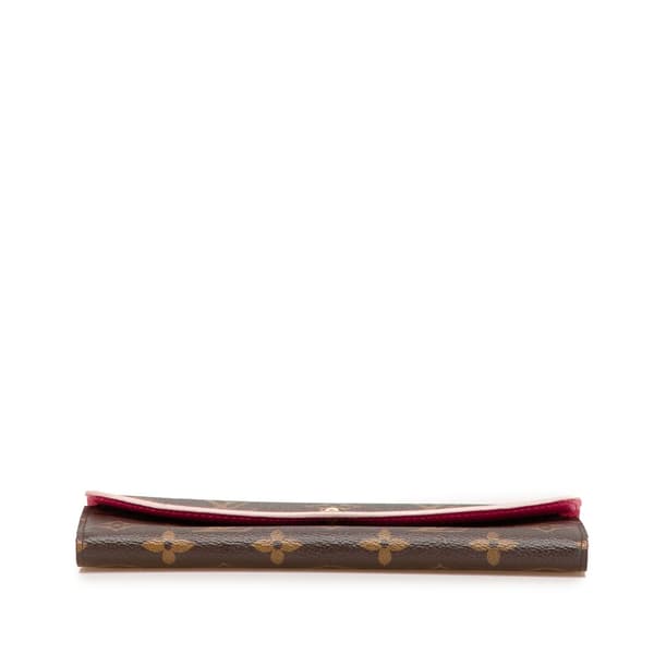 Pre-owned Louis Vuitton Monogram Emilie Bloom Flowers Wallet Brown