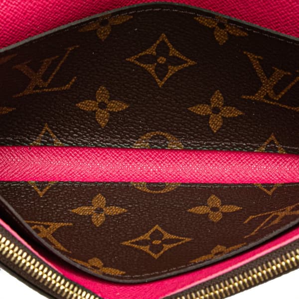Pre-owned Louis Vuitton Monogram Emilie Bloom Flowers Wallet Brown
