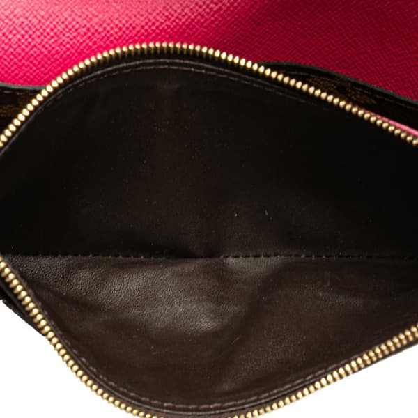Pre-owned Louis Vuitton Monogram Emilie Bloom Flowers Wallet Brown