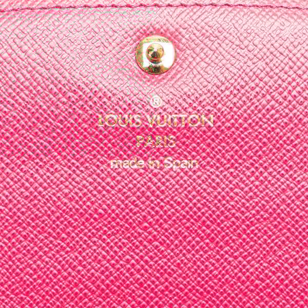 Pre-owned Louis Vuitton Monogram Emilie Bloom Flowers Wallet Brown