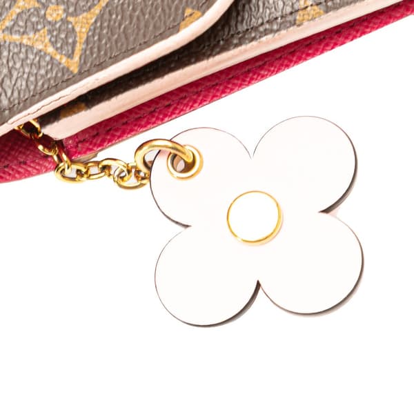 Pre-owned Louis Vuitton Monogram Emilie Bloom Flowers Wallet Brown