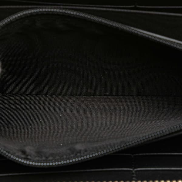 Pre-owned Gucci GG Supreme Zip Around Long Wallet Brown
