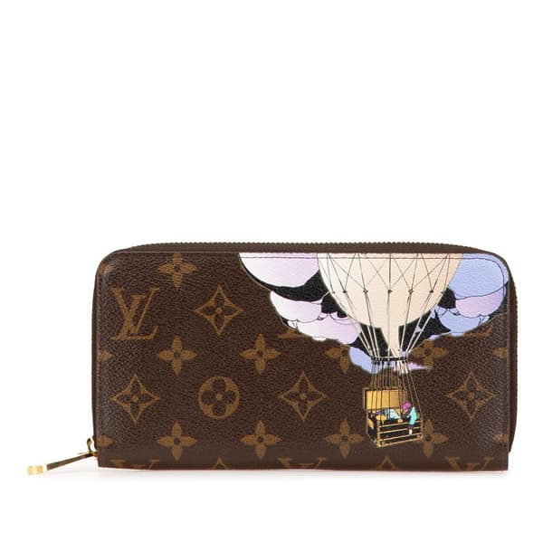 Pre-owned Louis Vuitton Monogram Illustre Zippy long wallet Brown
