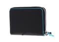 Miniatyrbild 4 av 4: PIQUADRO Svart ljusblå plånbok för kvinnor - Blue Square Zip Around Smartphone Wallet Clutch RFID Nero 150488