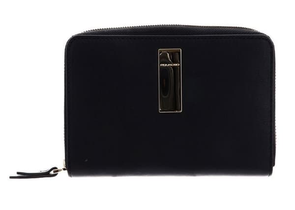 PIQUADRO Plånbok svart för kvinnor - Dafne Zip Around Wallet RFID Nero 110028