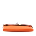 Miniatyrbild 3 av 9: Pre-owned Hermès Chevre Mysore Kelly Longue Wallet Orange