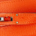 Miniatyrbild 7 av 9: Pre-owned Hermès Chevre Mysore Kelly Longue Wallet Orange