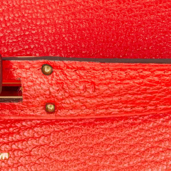Pre-owned Hermès Chevre Mysore Kelly Longue Wallet Red
