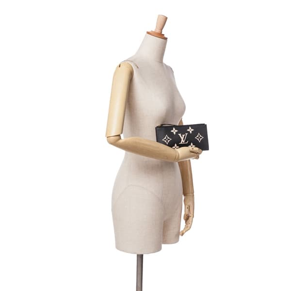Pre-owned Louis Vuitton Bicolor Monogram Empreinte Pochette Felicie Insert Black