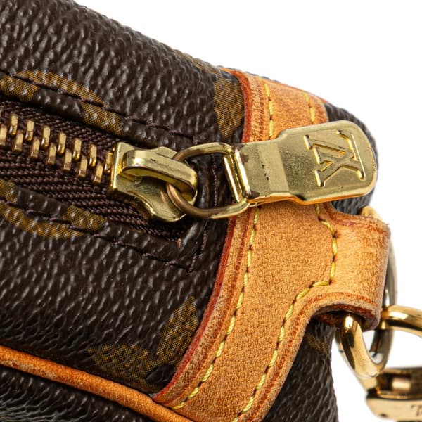 Pre-owned Louis Vuitton Monogram Trousse Wapity Brown