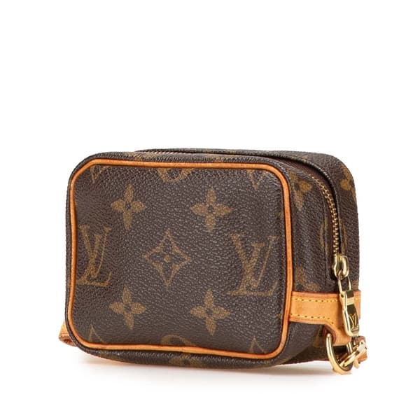 Pre-owned Louis Vuitton Monogram Trousse Wapity Brown