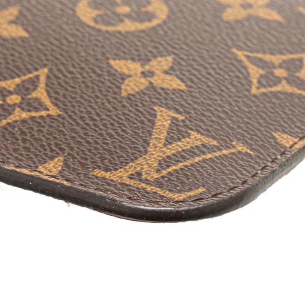 Pre-owned Louis Vuitton Monogram Neverfull Pouch Brown