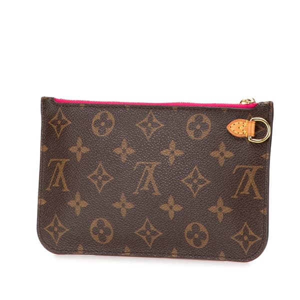 Pre-owned Louis Vuitton Monogram Neverfull Pouch Brown