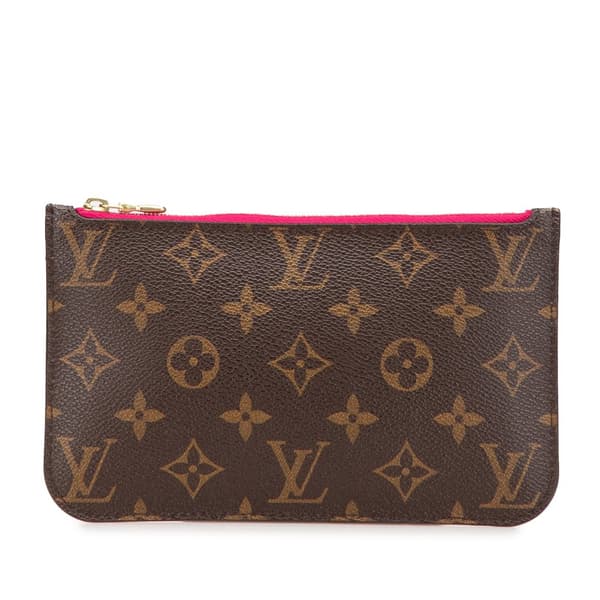 Pre-owned Louis Vuitton Monogram Neverfull Pouch Brown