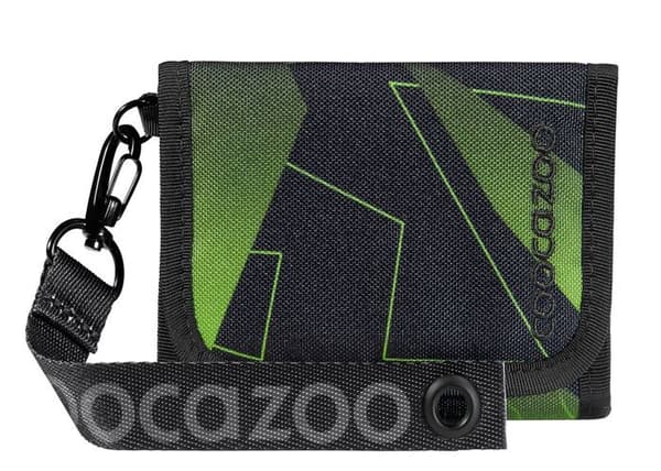 coocazoo Plånbok svart gul fluorescerande för flicka och pojke - coocazoo Wallet Lime Flash 164954
