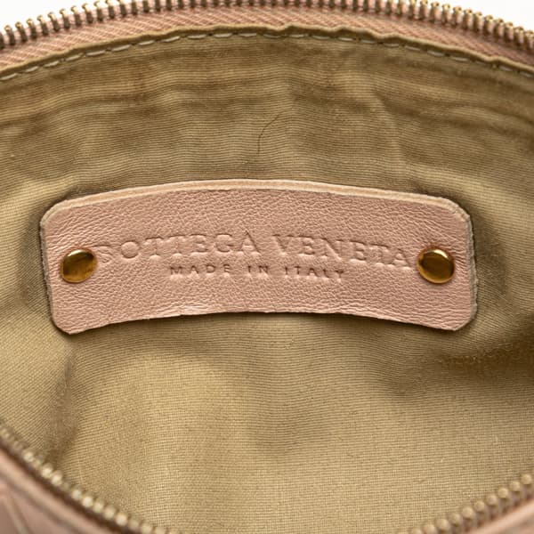 Pre-owned Bottega Veneta Leather Intrecciato Pouch Brown