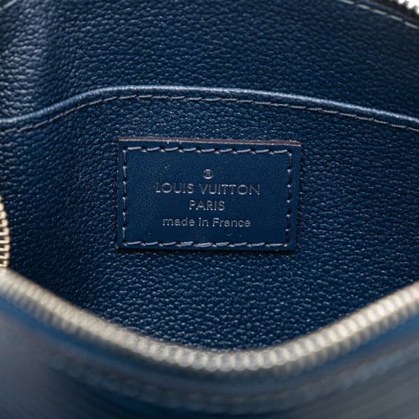 Pre-owned Louis Vuitton Epi Cosmetic Pouch Blue